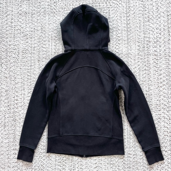 Lululemon Scuba Hoodie Light Cotton Zip Up Fleece in Black Size 8 - Picture 5 of 9